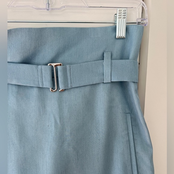Tibi Belted Midi Skirt in Blue Lyocell - Picture 5 of 6